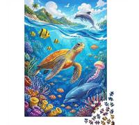 Vie Marine 1000 Pièces Mini Puzzle pour Adultes | 70x50cm Carton Décor de Bureau Coupe Précise Cadeau Anniversaire Détente