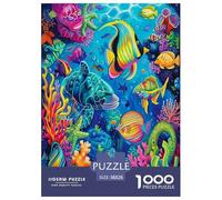 Vie Marine Animaux Marins Puzzle 1000 Pièces Educa Jouet en Bois Cadeau Unique De l'art De La Décoration Jeu Éduchatif Challenge Toy pour Adultes Et Enfants À Partir De 12 Ans 38x26cm/1000pcs