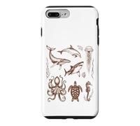 Vie Marine Créatures océaniques Histoire Naturelle Coque pour iPhone 7 Plus/8 Plus