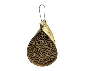 VIE Naturals Maison en Bambou en Forme de Larme pour Abeilles, 15 x 15 x 10 cm, Multicolore, Taille Unique