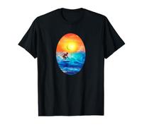 Vie océanique. Catching Waves, Surfer T-Shirt Graphique avec Valeur