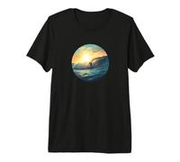 Vie océanique. Catching Waves, Surfer T-Shirt Haut de Gamme