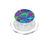 Vie océanique colorée avec Poisson, Tortue, Pieuvre, récif PopSockets PopGrip pour MagSafe