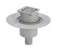 Viega Siphon de salle de bain Advantix 556914 DN 50, plastique gris, avec fixation, drain vertical