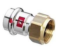 Viega 601072 22 mm x 1 1/4 pouces, en acier, joint plat non allié, contour de SC de Prestabo