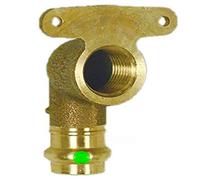 Viega 79206 Propress Alternate supplémentaire Zero Laisse Bronze 90 degrés Coude Hi oreille avec plaque murale avec femelle 1/5,1 cm X 1/5,1 cm P X femelle NPT (2-Pack)