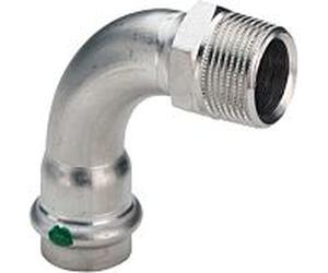 Viega arc Sanpress Inox 436896 15mmxR 1/2, 90 degrés, acier inoxydable, SC-Contur