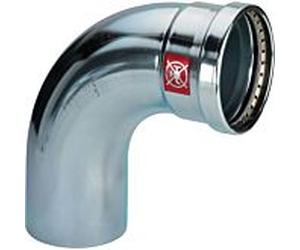 Viega archet Prestabo 597665 88,9 mm, 90 degrés, acier non allié, SC-Contur, extrémité d'insertion