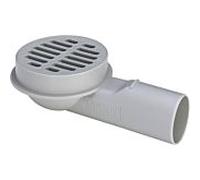 Viega balcon / terrasse Advantix 144319 DN 70, plastique gris, siphon horizontal, résistant aux UV