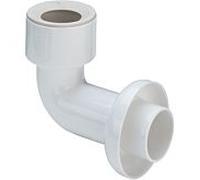Viega coude de raccordement 108212 DN 50 x 50 x 125 mm, pour cuvette d'urinoir, blanc