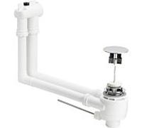 Viega déchets / combinaison de débordement 671.471 G 2000 2000 / 4x60mm, plastique chromé, avec fonction de trop - plein pour vasque