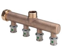 Viega Distributeur Avec SC Sanfix P 2126.05 En 16Mm X G3/4 - 4Fois Laiton Rouge