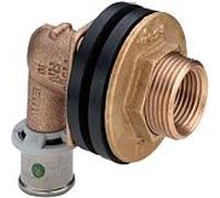 Viega Sanfix -P douille murale 310745 laiton rouge, 16xRp 2000 / 2xG 3 / 4x18mm, coudée