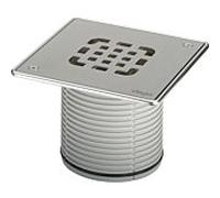 Viega fixation Advantix 555467 150x150mm, gris plastique, vissé, Rahmen acier inoxydable