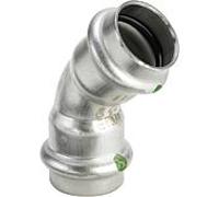 Viega match1 Inox 435813 35 mm, 45 degrés, acier inoxydable, SC-Contur