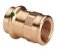 Viega Pièce de transition Sanpress 107543 15 mm x Rp 2000 /2, bronze à canon ou bronze au silicium, SC-Contur, polygonal