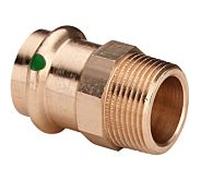Viega Pièce de transition Sanpress 297954 28 mm x R 3/4, bronze à canon ou bronze au silicium, SC-Contur, polygonal