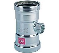 Viega Pièce en T Prestabo 598082 88,9 mm x Rp 3/4 x 88,9 mm, acier non allié, SC-Contur, polygonale