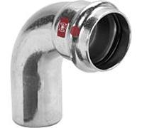 Viega Prestabo coude 558253 54 mm, 90 degrés, acier non allié, SC-Contur, extrémité d'insertion