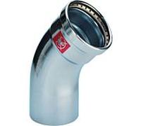 Viega Prestabo coude 597689 64 mm, 45 degrés, acier non allié, SC-Contur, extrémité d'insertion