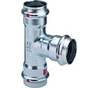 Viega Pièce en T Prestabo 558833 – 54 x 35 x 54 mm, acier galvanisé, SC‑Contur