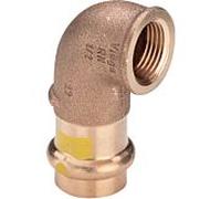 Viega Profipress G angle 345846 18 mm x Rp 2000 /2, 90°, bronze, SC-Contur
