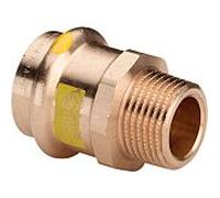 Viega Profipress G pièce de transition 346140 18 mm x R 2000 /2, bronze, SC-Contur, polygone