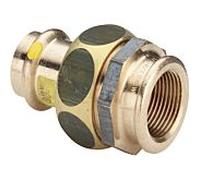 Viega Profipress G raccord vissé 379377 42 mm x Rp 2000 2000 /2, bronze, SC-Contur, joint conique, polygone