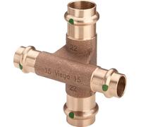 Viega Profipress Sanpress-Croix, d1 15, d2 15 bronze rouge modèle 2248, 322410