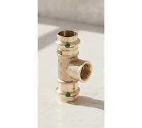 Viega Profipress Sanpress-Té, d1 22, Rp 3/4, d2 22 bronze rouge ou bronze au sil