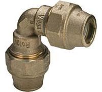 Viega Raccord d'angle Maxiplex 362201 Ø 25 mm, 90 degrés, bronze à canon, avec raccord à vis
