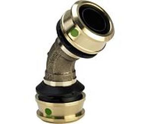 Viega Raxofix bow 647117 63mm, 45 degrés, avec SC-Contur, bronze silicone