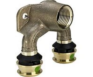 Viega Raxofix panneau double paroi 645960 20mmxRp 1 / 2x20mm, bronze de silicium, avec SC-Contur