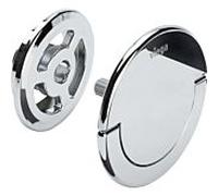 Viega rosette 632267 Visign M4 / R4, plastique chromé, avec rosace rotative, bride