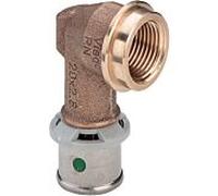 Viega Sanfix -P angle 303808 16 mm x Rp 2000 / 2, 90 degrés, avec SC-Contur, bronze