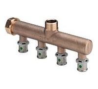 Viega Sanfix -P distributeur 309268 bronze, 16mmxG 3/4 - 4 voies, SC-Contur
