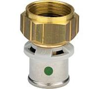 Viega raccord vissé Sanfix-P 446451 16 mm x G 2000 /2, joint plat, avec SC-Contur, bronze