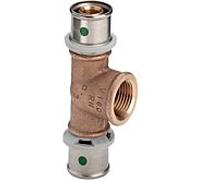 Viega Sanfix-P Té 599102 25 x Rp 2000 /2 x 25 mm, avec SC-Contur, bronze