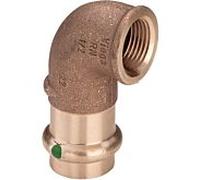 Viega Angle Sanpress 299422 54 mm x Rp 2, 90°, bronze à canon ou bronze au silicium, SC-Contur