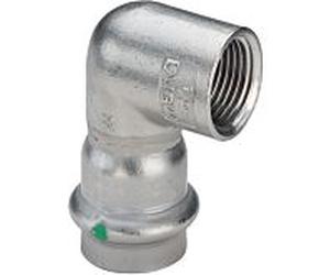 Viega Sanpress Inox angle 437015 22mmxRp 2000 / 2, 90Grad, acier inoxydable, SC-Contur