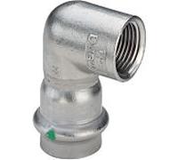 Viega Angle Sanpress Inox 437039 22mmxRp 1, 90 degrés, acier inoxydable, SC-Contur