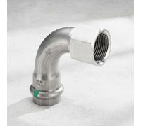 Viega Sanpress Inox-coude de transition 90 degrés, d 35mm, Rp 11/4 acier inoxyda
