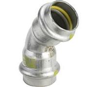 Viega Sanpress Inox G coude 486129 15 mm, 45°, acier inoxydable, SC-Contur