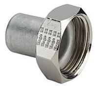 Viega Sanpress Inox raccord 438203 22mmxG 1, acier inoxydable, joint plat, SC-Contur