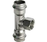 Viega Sanpress Inox Tee 437213 35mmxRp 1 / 2x35mm, acier inoxydable, SC-Contur