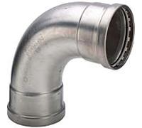 Viega Sanpress Inox XL 482602 88,9 mm, 90 °, acier inoxydable, SC-Contur