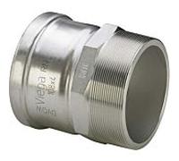 Viega Sanpress Inox XL 482923 76, 2000 mm x R 2 2000 / 2, acier inoxydable, polygone, SC-Contur