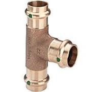 Viega Sanpress T-Stück 109165 22 x 15 x 22 mm, avec SC-Contur, bronze ou silicium bronze