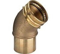 Viega Sanpress XL 353681 76, 2000 mm, 45 °, avec SC-Contur, embout mâle, bronze