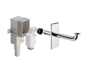 Viega Siphon 1.1/4pouce incluant tube mural Laiton Chrome 553753